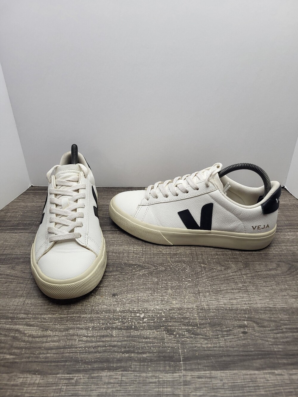 Veja Campo White Natural Leather Casual Shoes Sneakers Womens Size 8